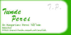 tunde perei business card